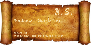 Moskoczi Surány névjegykártya